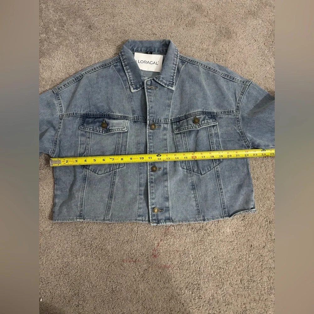 Loragal Blue Denim Jean Jacket Size L - Picture 9 of 11